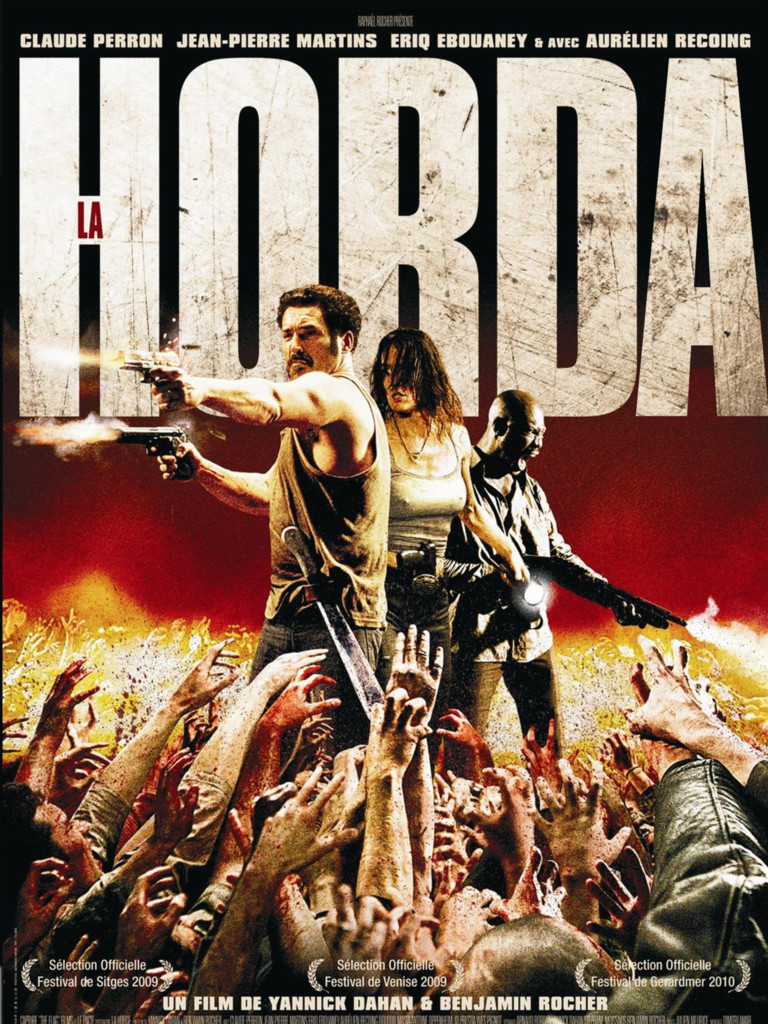 The Horde: Yannick Dahan and Benjamin Rocher. Cops and gangsters struggle to survive in this violent French  zombie movie.